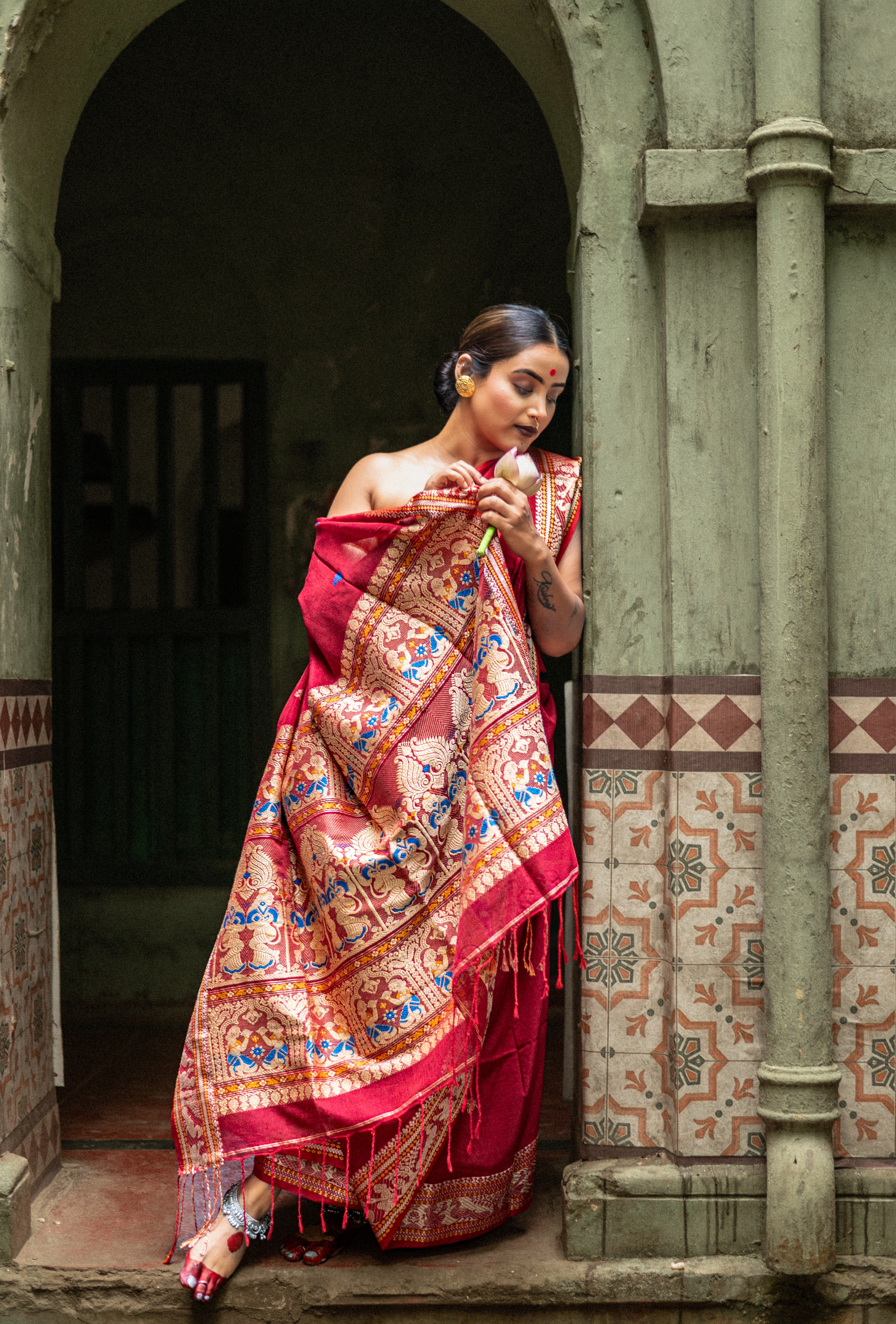 Premium Pure Cotton (Handloom Baluchari Weave)