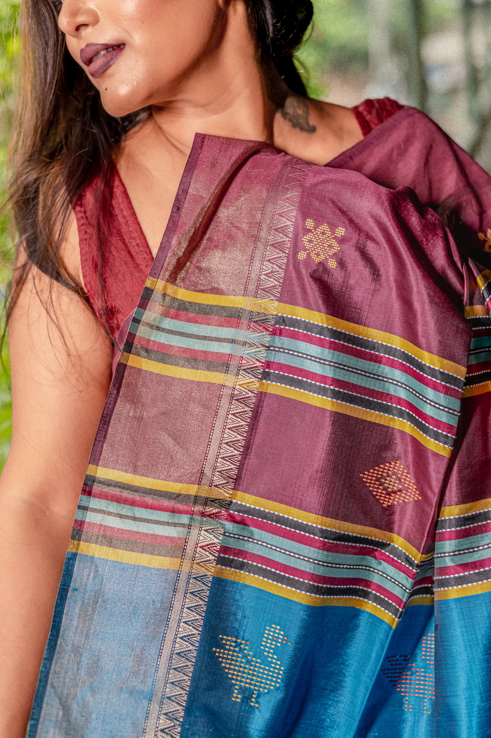 Suhavi - Premium Baluchari Katan Silk (Pure Handloom)