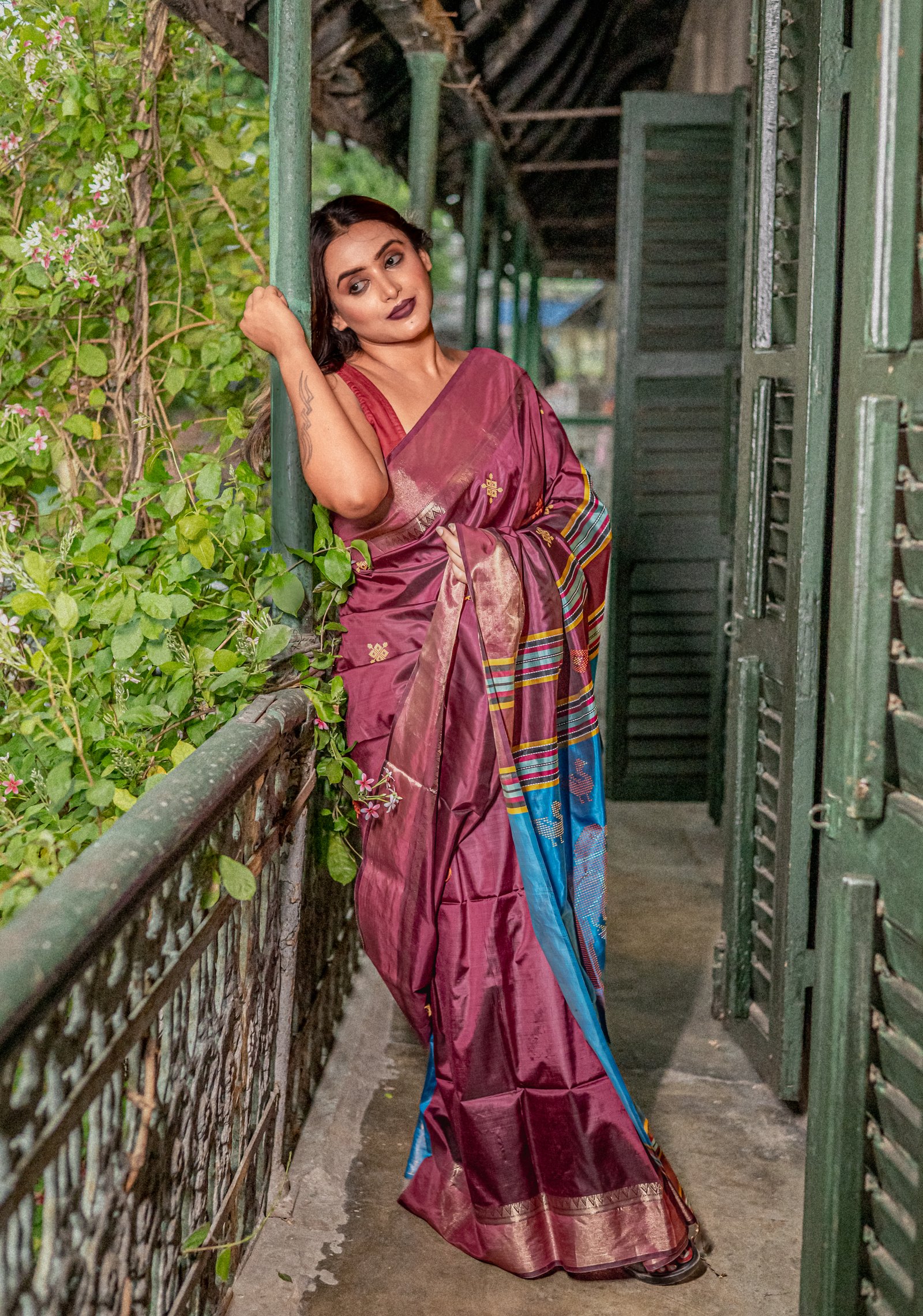 Suhavi - Premium Baluchari Katan Silk (Pure Handloom)