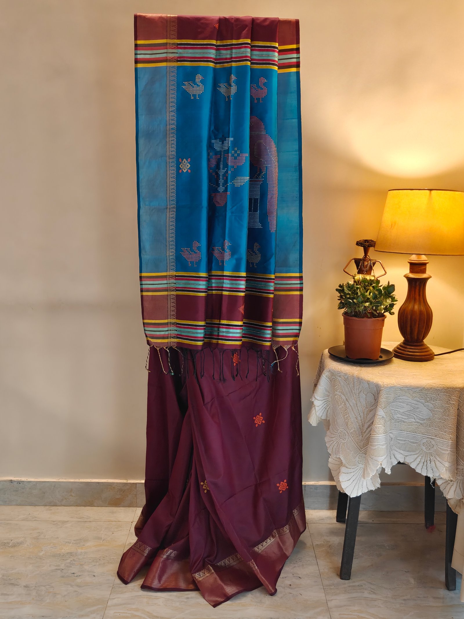 Suhavi - Premium Baluchari Katan Silk (Pure Handloom)